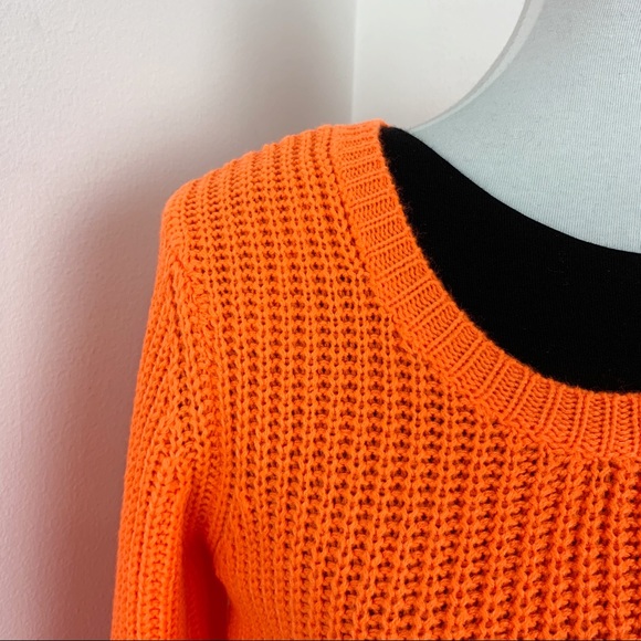 Rue21 | Y2K Neon Orange Long Tunic Knit Sweater - Picture 5 of 5